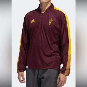 Arizona State Adidas Men's Maroon and Yellow quarter-zip pullover 2xl collegiate
